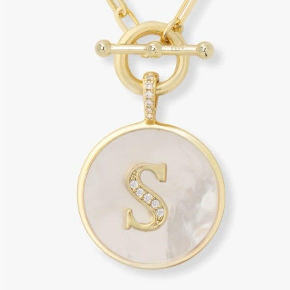 Melinda Maria Love Letters Medallion Necklace with the letter “S” - Picture 2 of 5